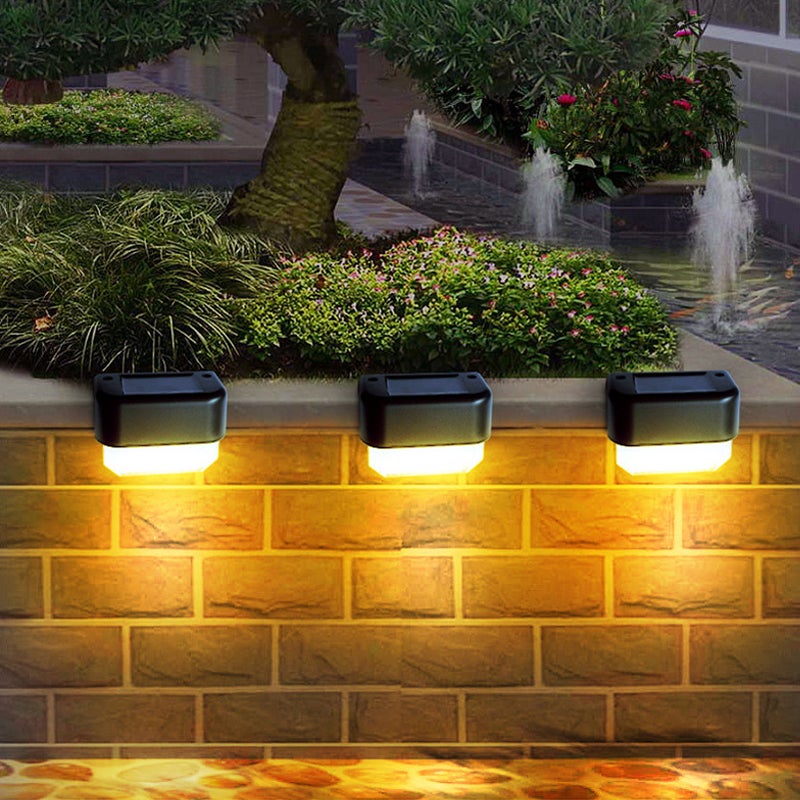 4Pcs Lampe Solaire Extérieur LED Éclairage Blanc chaud IP65 pour Clôture,  Terrasse, Jardin, Marche, Escalier