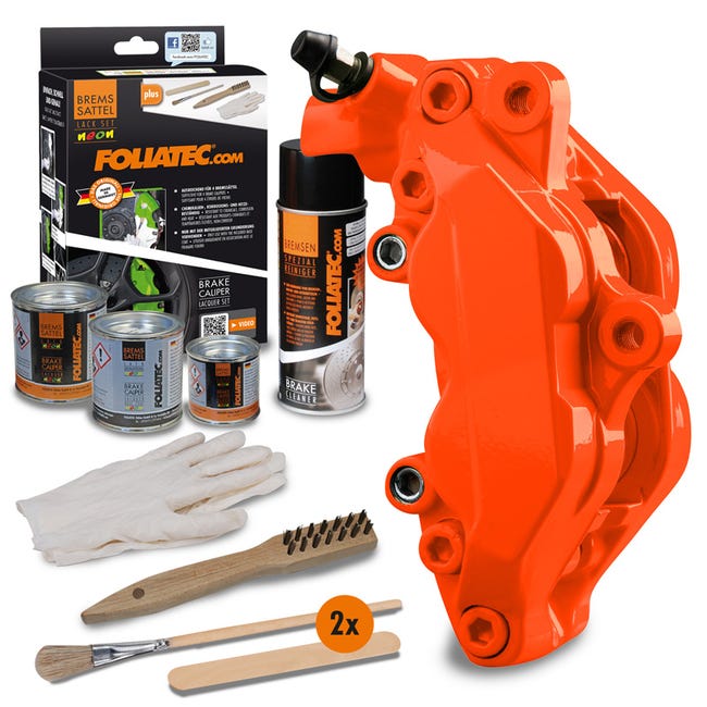 Kit de peinture pour étrier Foliatec - Orange NEON - 4 composants - Y  compris