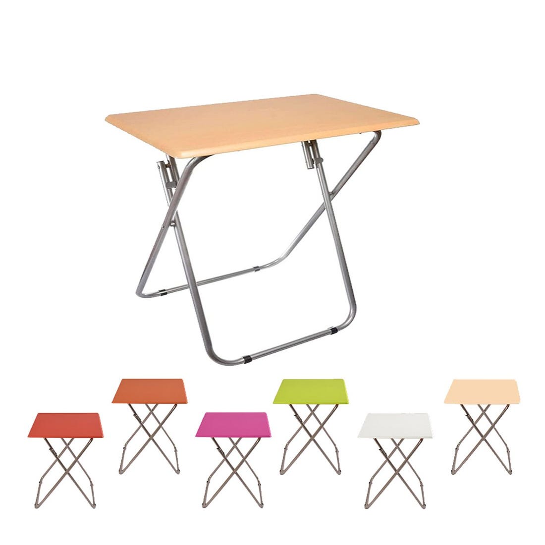 Relaxdays – Mesa auxiliar hecha de bambú, 52 x 40 x 31 cm, mesa plegable  pequeña, rectangular, color natural