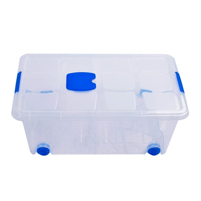 Cajas de Almacenaje Transparentes – Cajas Organizadoras de Plástico con  Tapa, Pack 6 uds (55L)