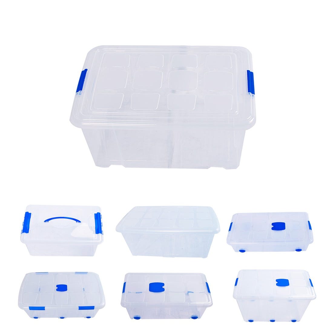 Cajas de Almacenaje Transparentes – Cajas Organizadoras de Plástico con  Tapa, Pack 2 uds (35L)