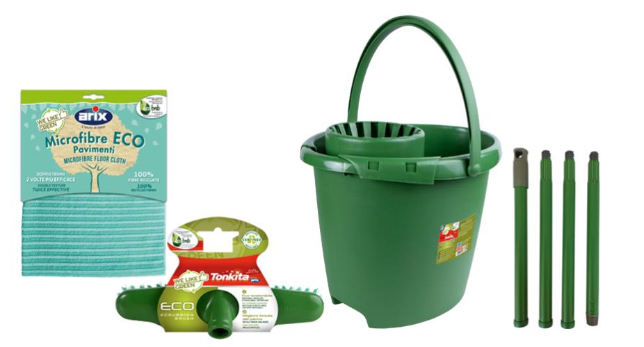 Secchio Lavapavimenti 11L Con Strizzatore - Plastica Rossa, Made In Italy - Foto 4