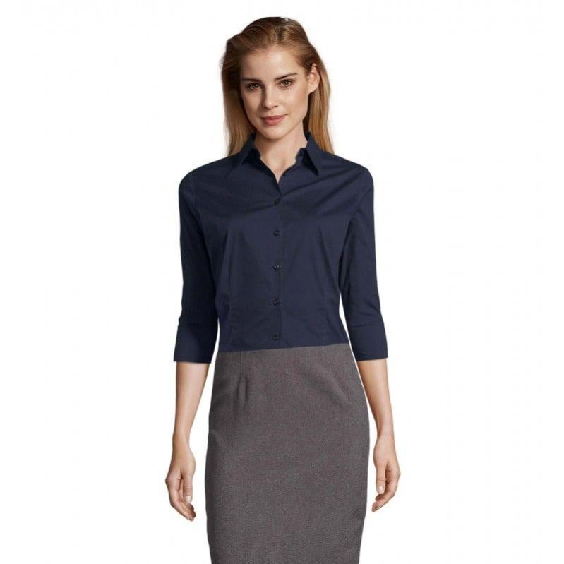 Lively Motorcycles Chemise en maille bleue à manches longues pour femme S- XXL, Lively Motorcycles Bleu, X-Large