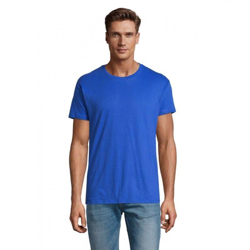 Homme T-shrt uncolore col rond | Casual, Rouge et bleu, Col rond