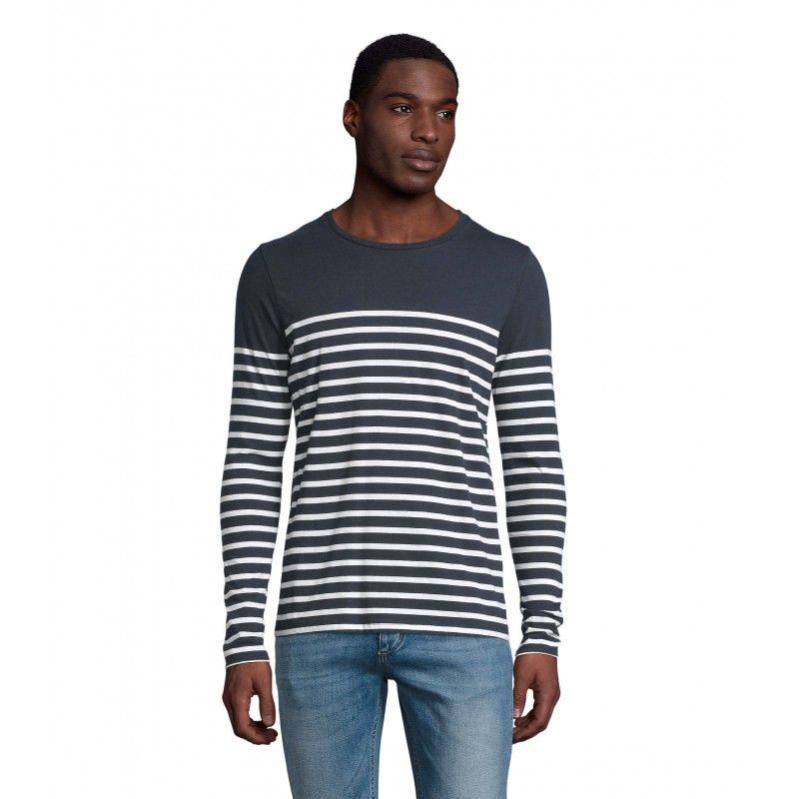 T-shirt Homme Pretty Green Manches Longues Rayé Rouge/blanc - Taille XS - Mod
