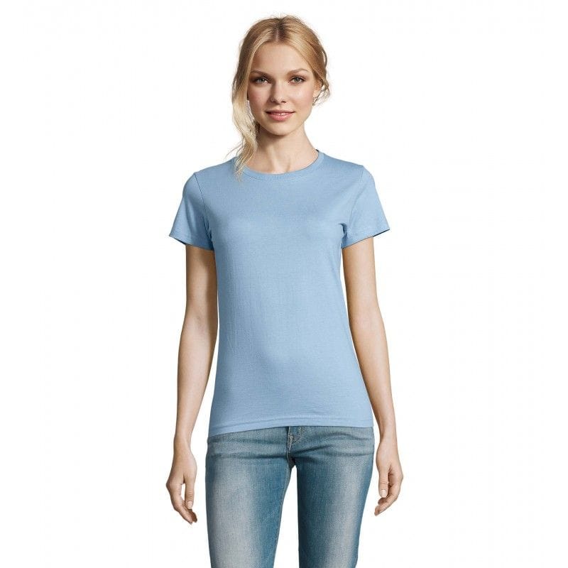 Tee shirt femme bleu top ciel