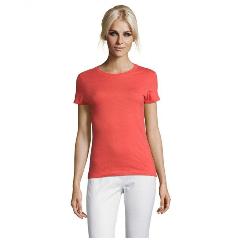 Sol s Tee shirt femme col rond REGENT WOMEN Rose P le S