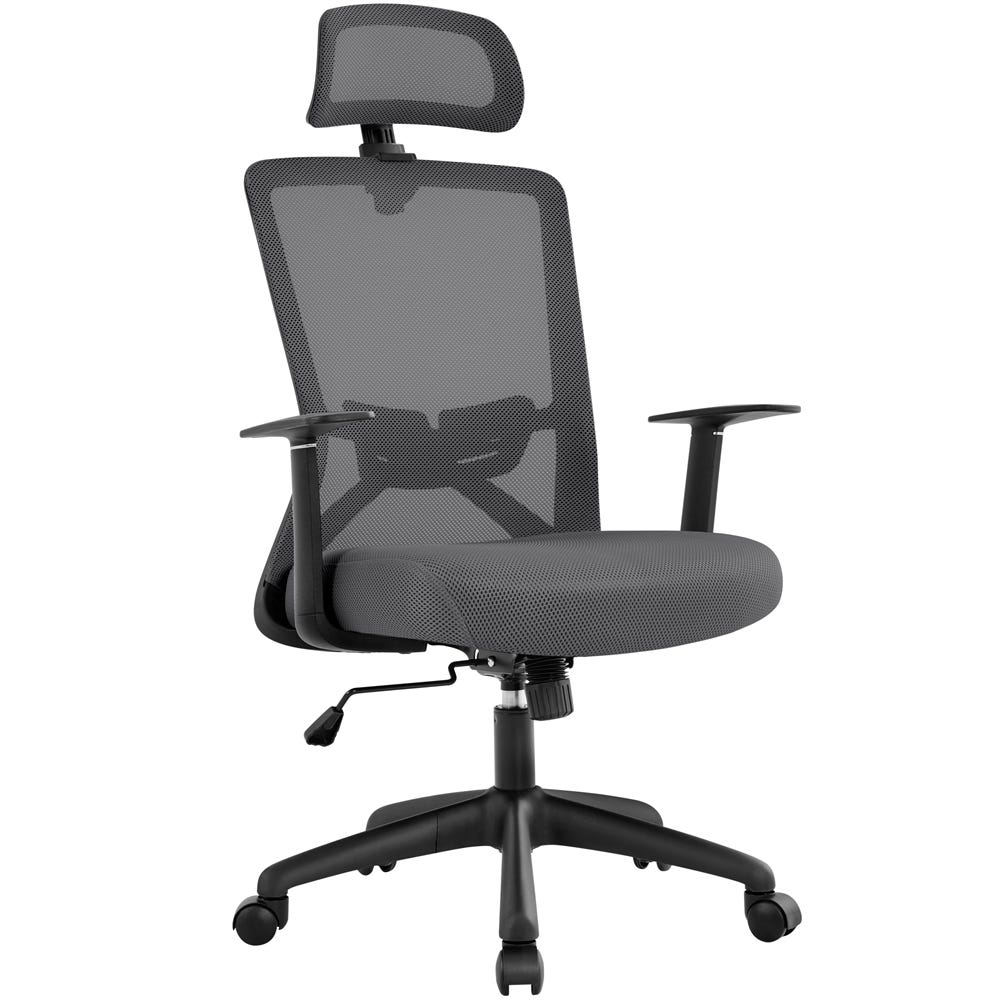 Chaise de bureau en maille à dossier haut avec accoudoirs rabattables et  dossier à tension inclinable, chaise de bureau d'ordinateur ergonomique à  hauteur réglable 