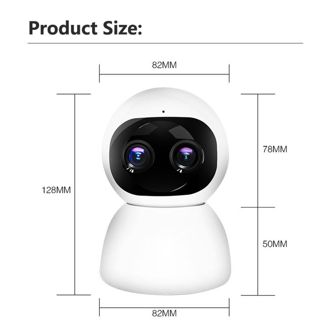 Xiaomi Smart Camera intérieur C300 Blanc 2K (1296P), Rotation à