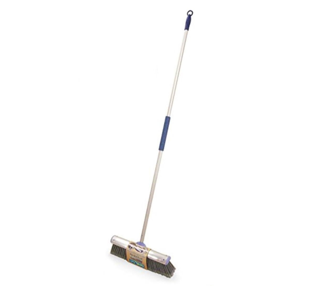 Scopa Telescopica Per Esterni In Nylon E Alluminio - Manico Regolabile Fino A 125 Cm, Leggera E Salvaspazio - 5