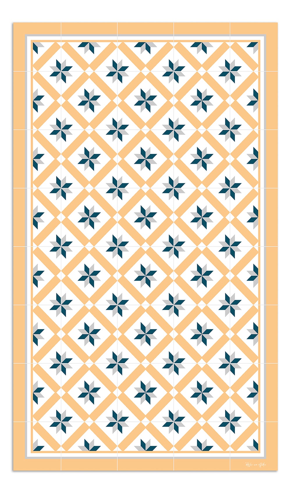 Alfombra de vinilo hidráulica 24 amarilla 300x200 cm pvc cocina salón comedor