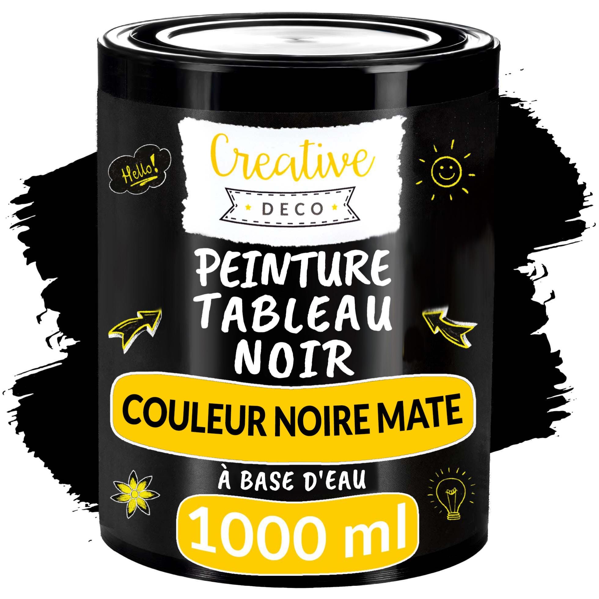 Creative Deco Vernice Lavagna Nera Gesso 1000ml 10 M 1L Pittura creative-deco-vernice-lavagna-nera-gesso-1000ml-10-m-1l-pittura