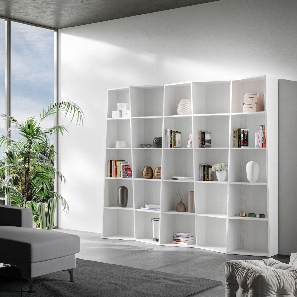 Libreria 5 Ripiani 40x30x154 cm in Legno e Acciaio Marrone Rustico