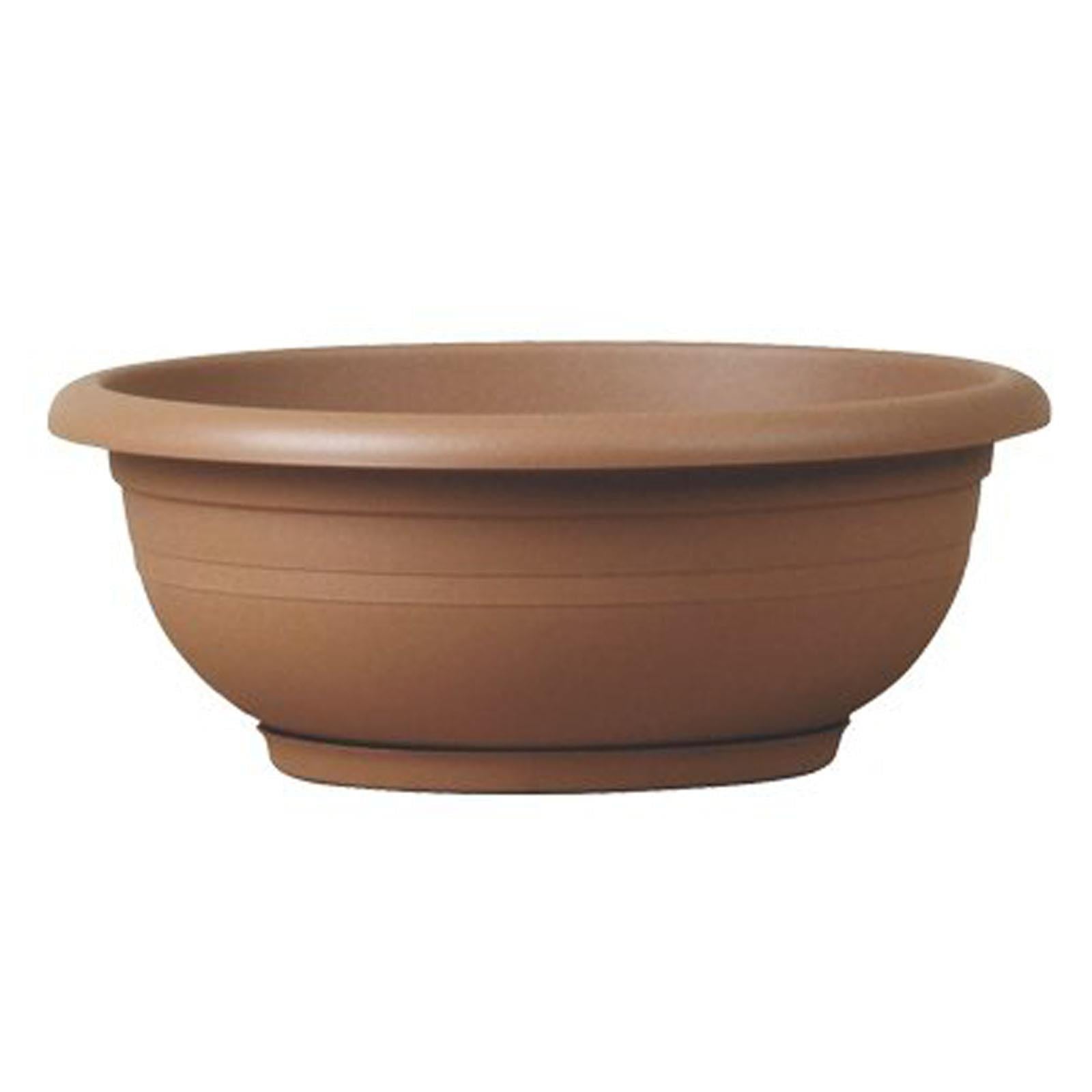 Vaso Tondo + Sottovaso in Plastica PPL Colore Terracotta Diametro 50 cm  Altezza 35 cm 40,8 Litri