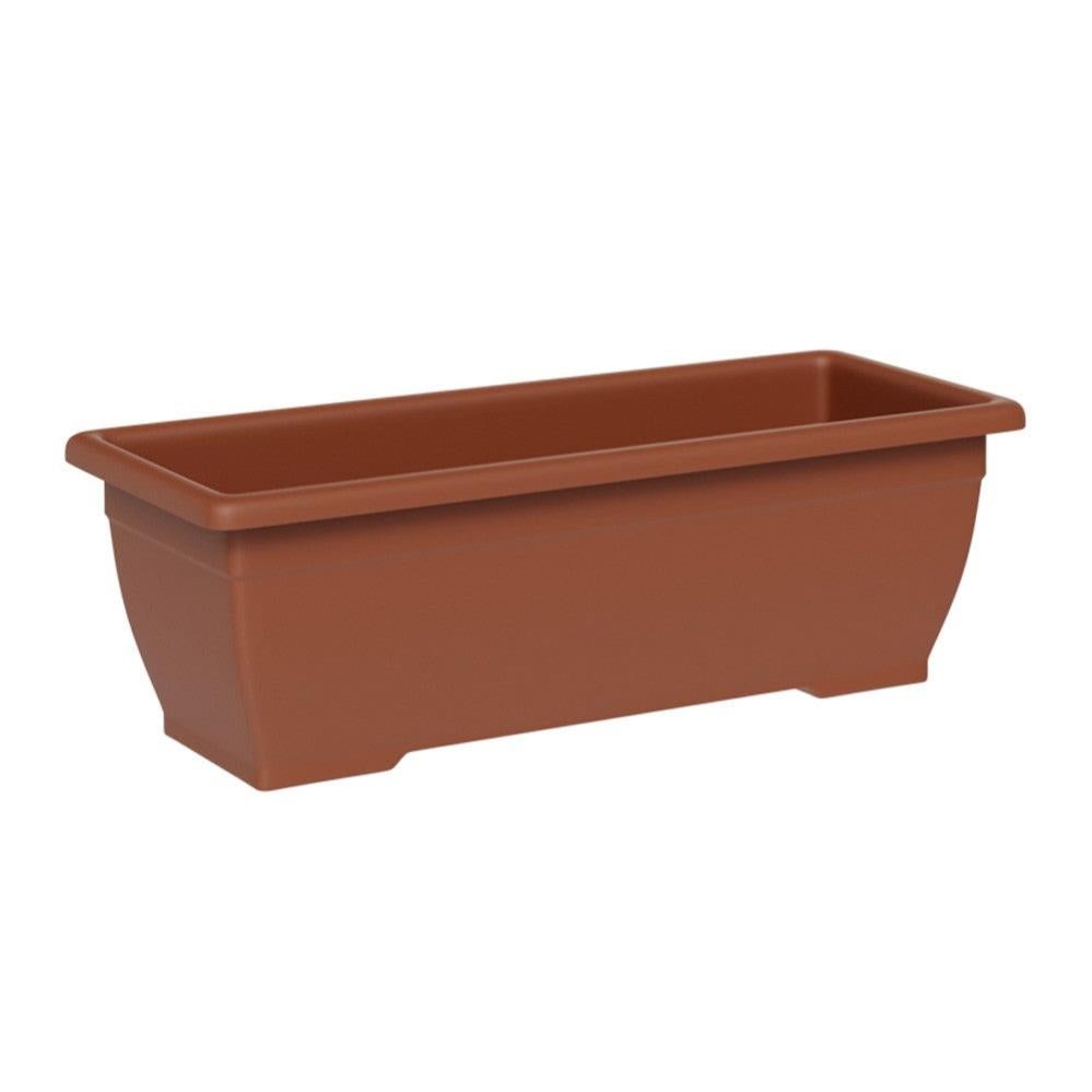 Vaso Rettangolare In Plastica Terracotta – 60x18x16 Cm, Fioriera Grande Per Giardino E Balcone, Resistente E Leggera - 2