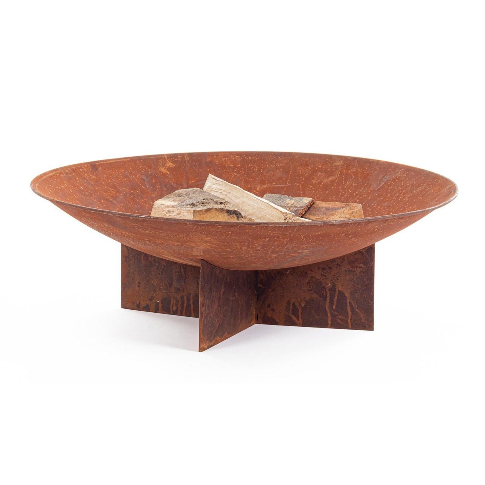 Braciere Da Giardino In Acciaio Con Attizzatoio - Design Robusto, 3 Gambe Stabilizzanti E Maniglie Per Trasporto