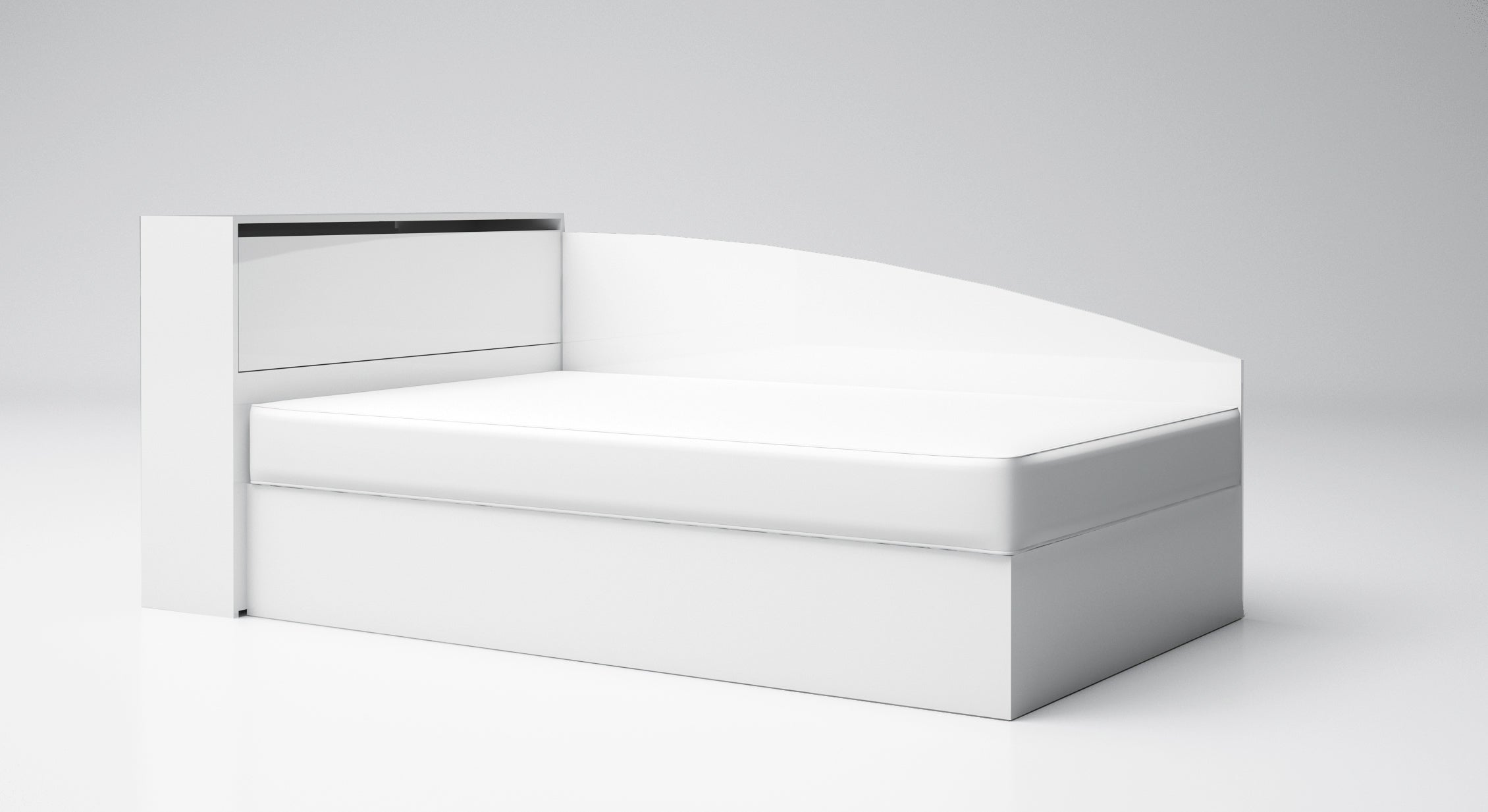 Letto angolare a una piazza e mezza con vano contenitore LG9