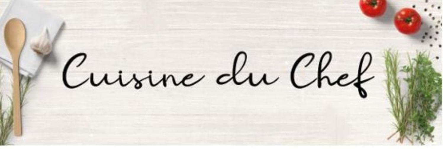 Tapis de cuisine "Cuisine du chef Blanc" en vinyle - Largeur 45 x