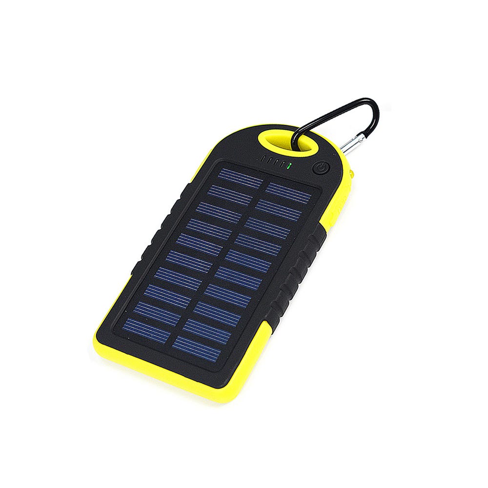Power Bank 20000mah Solare Carica Batteria Cellulare a Energia Solare  Portatile - Giallo