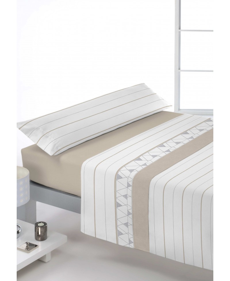 Juego de sábanas reig marti bertie beige 120 cm.