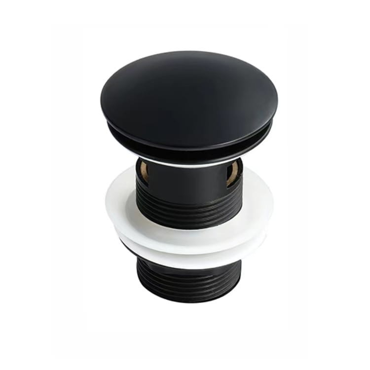 LuxuryBain- Bonde de Lavabo, vasque, evier Universelle Noir avec trop  plein, Bonde Pop Up (push-up) Automatique