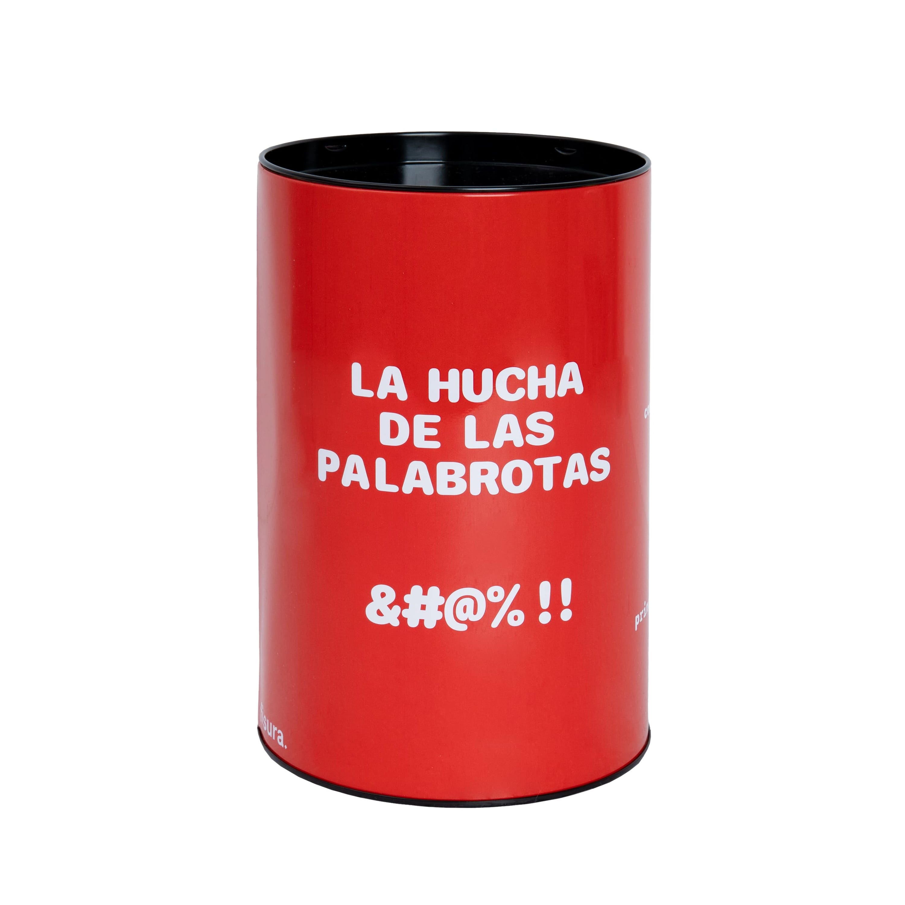 Hucha original con mensaje Hucha grande para adultos de acero Hucha lata  para regalo Medidas: 13 x 20 centímetros Español FISURA