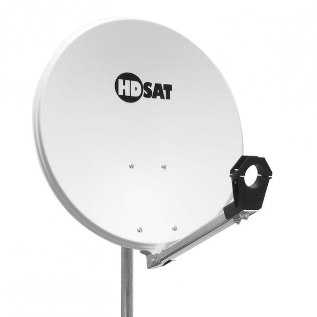 HDSAT Bras coudé Déport 250mm Diamètre 40mm Acier Galva Fixation antenne  parabole satellite