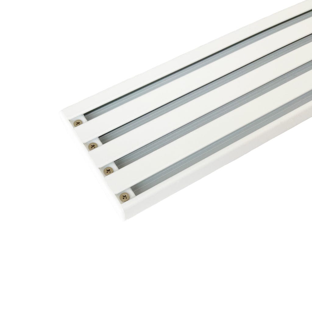 Binario a 4 guide in Alluminio per Tende a Pannello - 120 cm - Pannelli  Giapponesi - Fissaggio a soffitto
