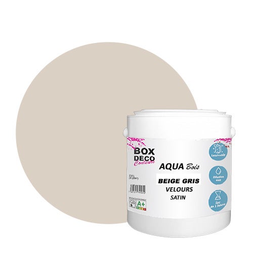 Vernis bois intérieur satin Aqua Vernis – 500ml/ 6m² - BOX DECO