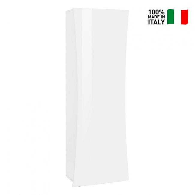 Armoire d'entrée de salon design 5 étagères blanc brillant Arco Wardrobe |  Leroy Merlin
