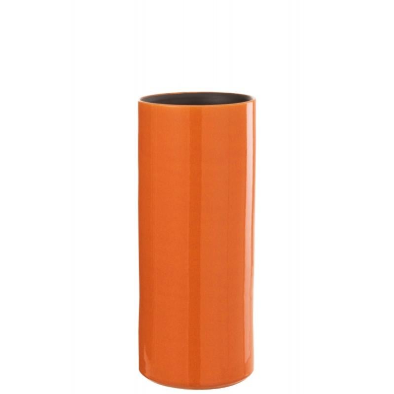 Vase haut en céramique orange 15x15x37 cm Leroy Merlin