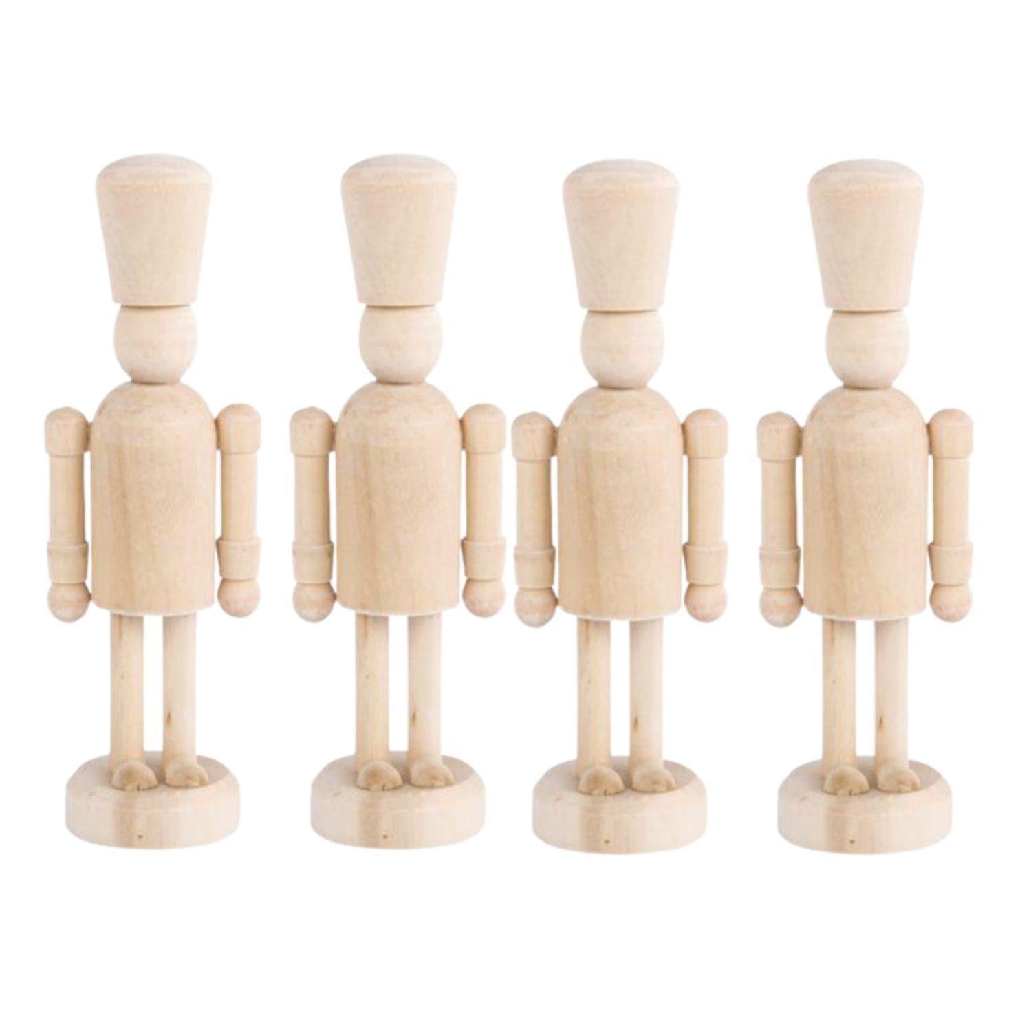 50 Figure In Legno Da Dipingere - Bambole Familiari Non Finite Per Artigianato, 4 Misure Diverse