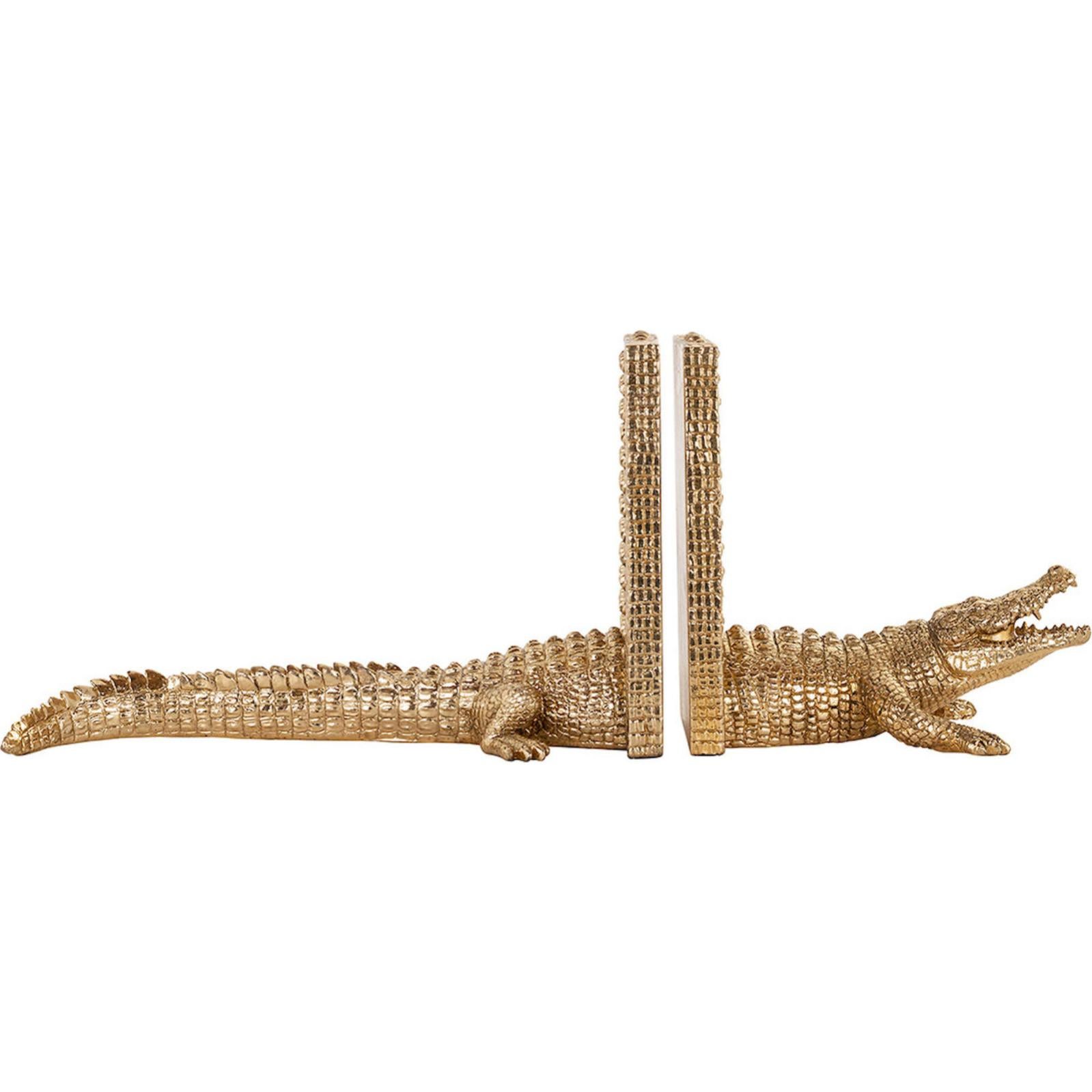 Vieux Serre-livres En Résine, Forme Crocodile Rétro, Déco Bureau