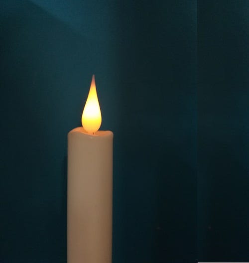 Girard Sudron Bougie Flamme LED vacillante - Cire Véritable - 25cm