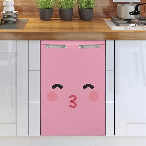 Sticker frigo électroménager déco cuisine Design rouge -  Dimensions:60x170cm fond:Fond Blanc - Cdiscount Maison