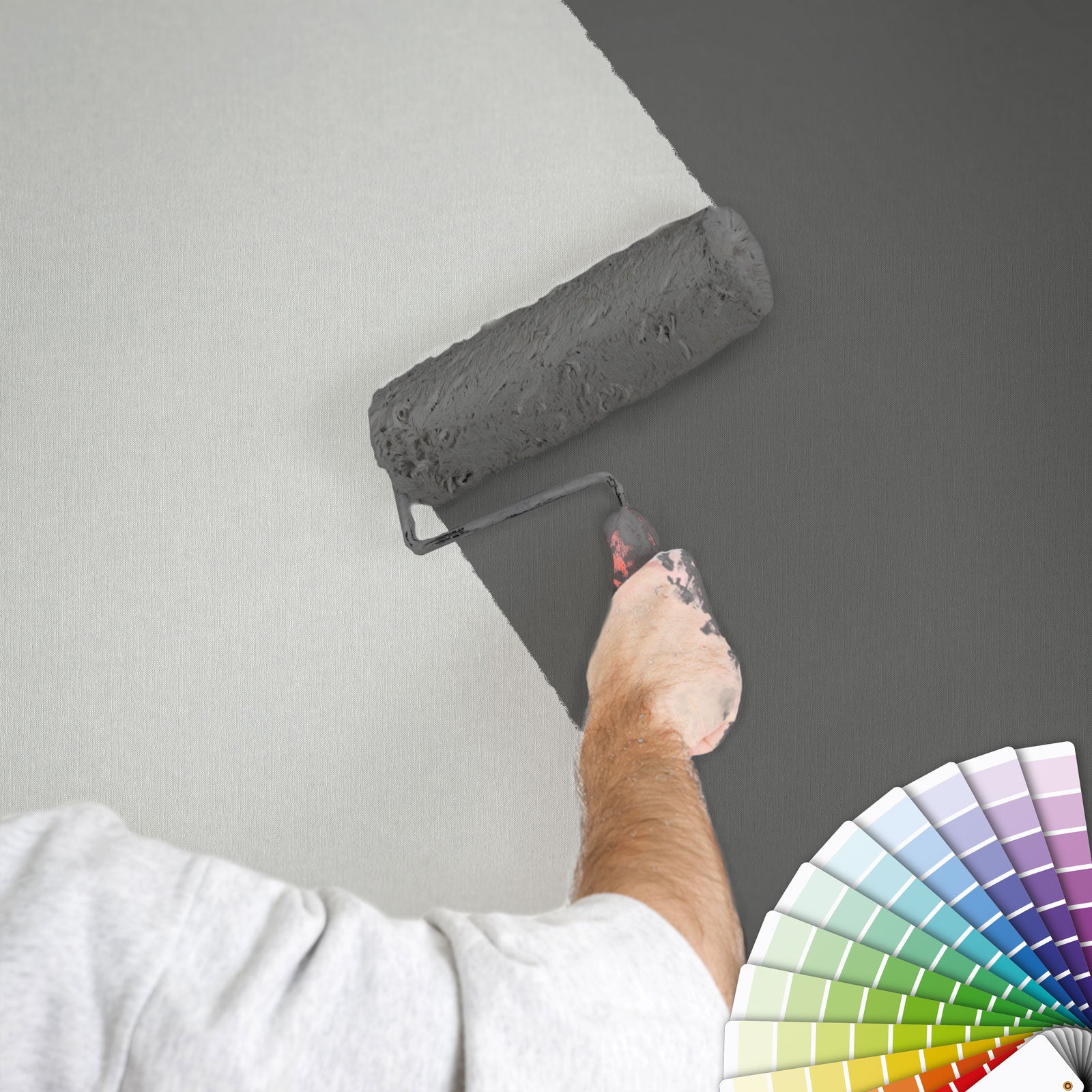 Papel pintado pintable gris oscuro con estampado liso papel pintado decorativo para pintar papel pintado de pared tejido no tejido