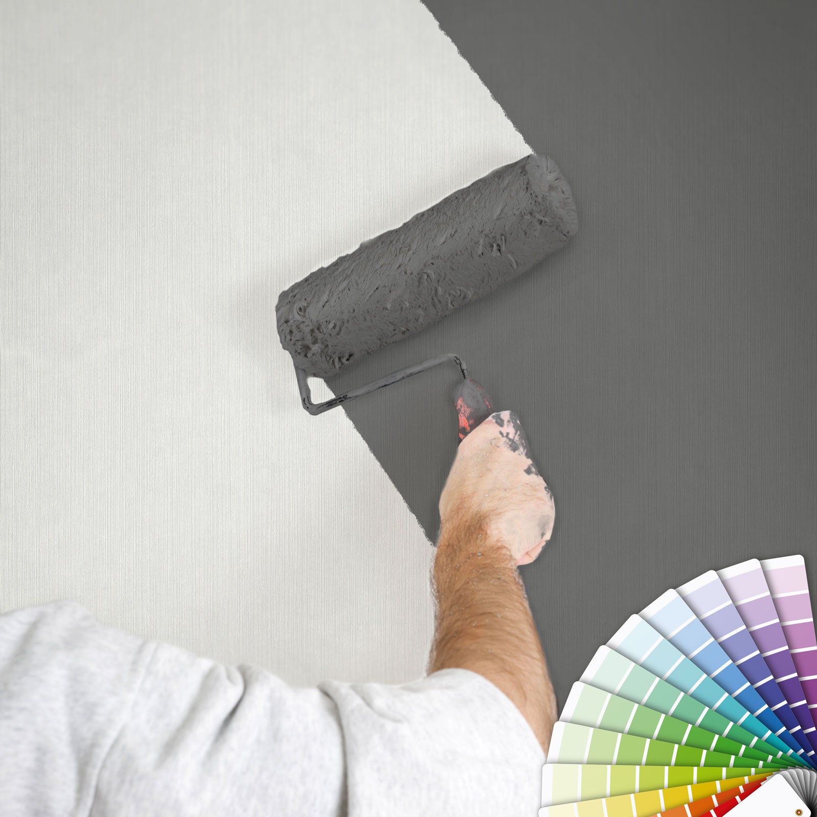 Papel pintado gris monocromo con relieve rayado papel pintado pintable moderno para interior creativo papel pintado original