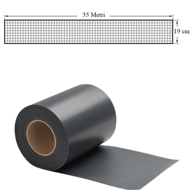 Pvc Rotoli Rotolo Frangivista in PVC - 19cmX35mt - Peso 450g/m2 - 20 Clip di ...