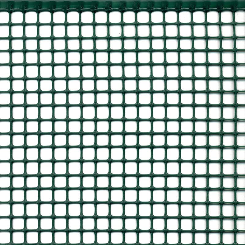 Rete Balcone Rete protettiva in plastica verde da 1x5 mt a maglia quadrata  20x20mm - Peso 280 gr/mq - Recinzione per esterni, giardino, aiuole 2838