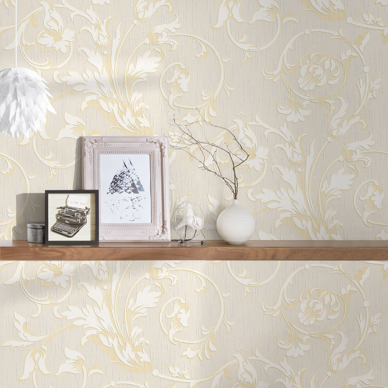 Papel pintado crema para interior elegante papel pintado flores tulipanes realista papel pintado gris, beige y dorado con relieve