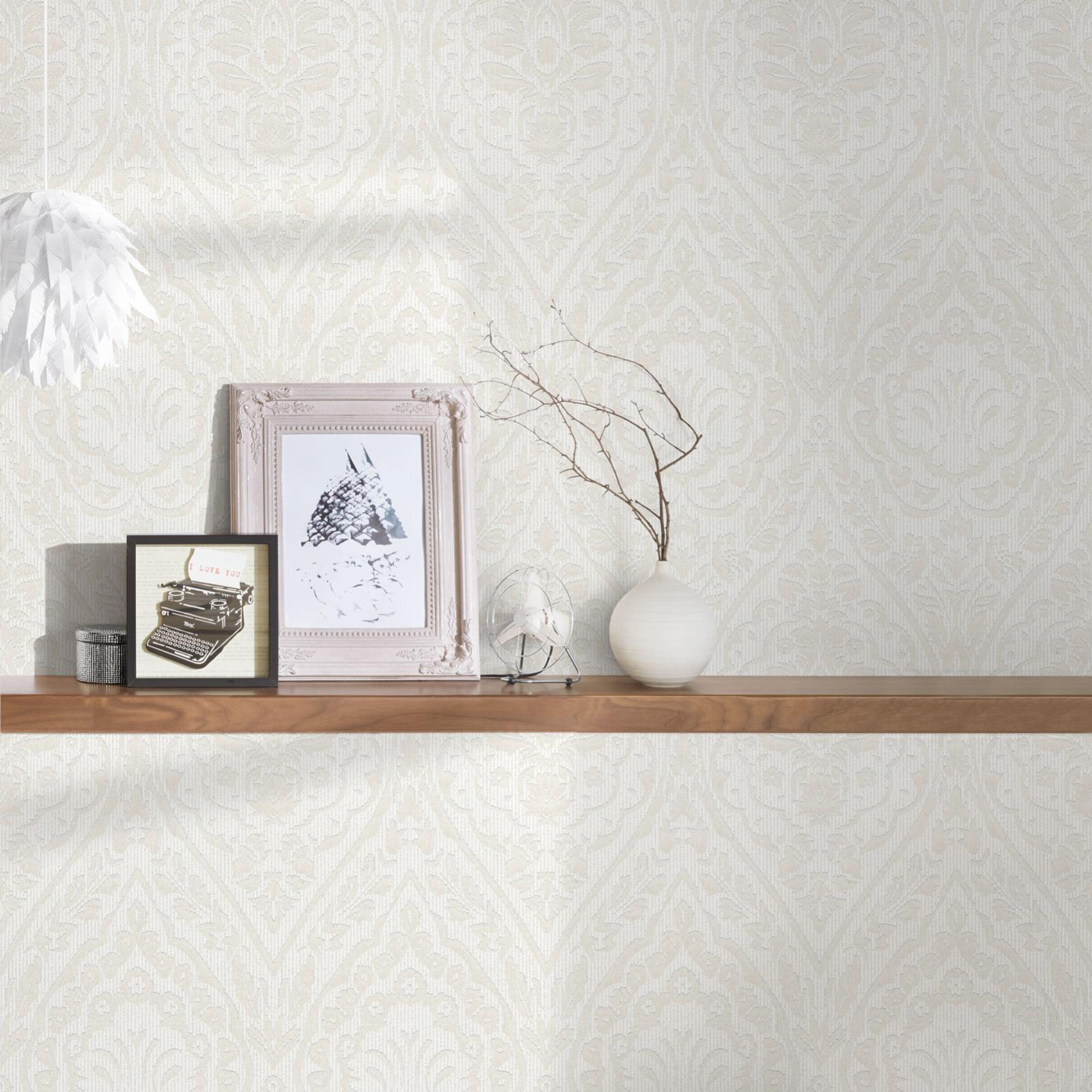 Papel pintado barroco para interior moderno papel pintado con estampado blanco vintage papel pintado decorativo con textura