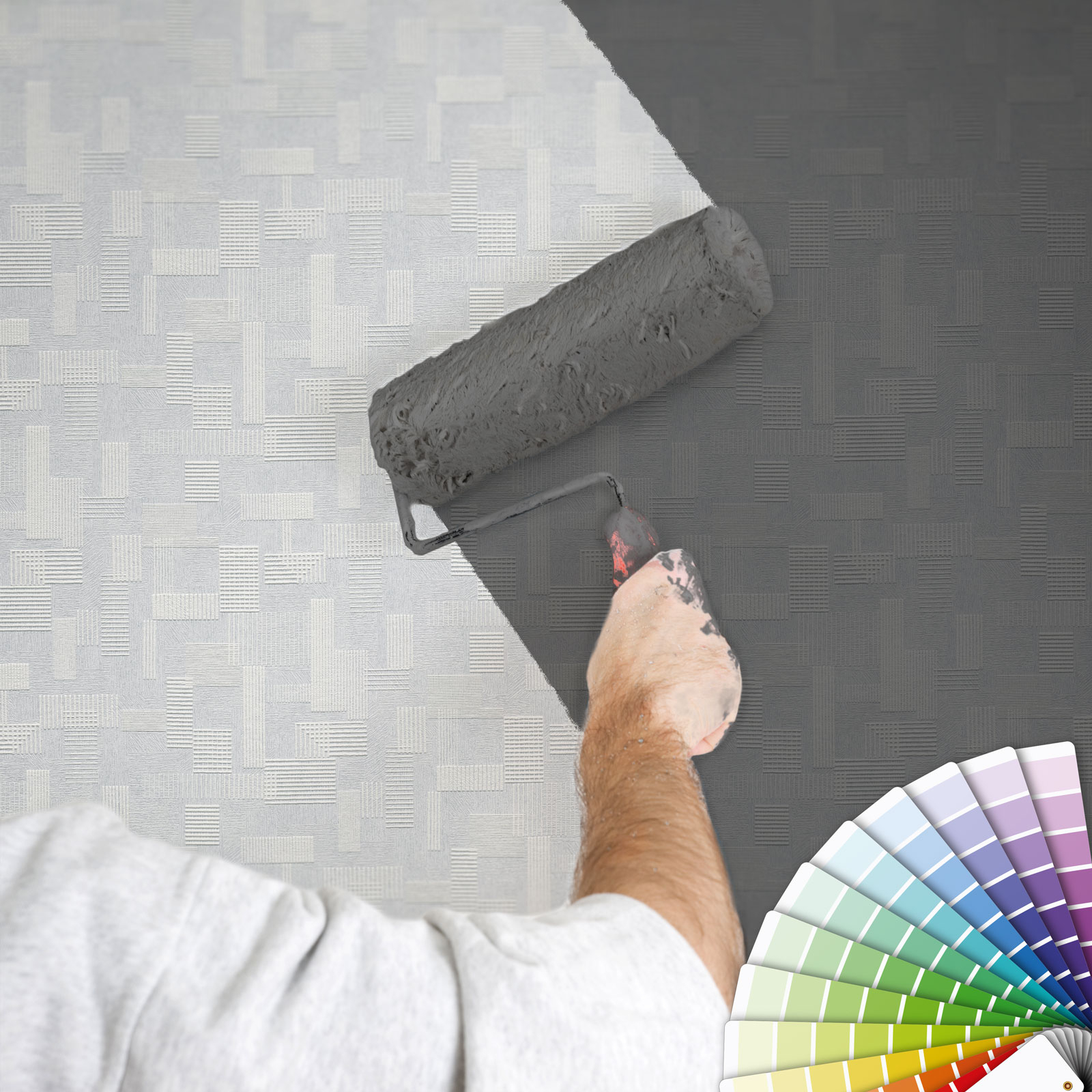Papel pintado beige y gris estilo retro papel pintado decorativo para interior creativo papel pintado pintable vinílico con relieve