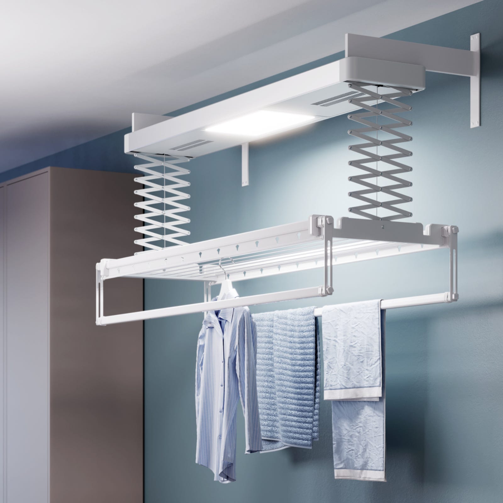 Stendibiancheria retrattile – Stendibiancheria in acciaio inox lungo 4,2 m, anti-piega, per uso interno ed esterno, per balconi e bagni, incluse 10 clip antivento (nere Stendibiancheria retrattile – Stendibiancheria in acciaio inox lungo 4,2 m, anti-piega, per uso interno ed esterno, per balconi e bagni, incluse 10 clip antivento (nere