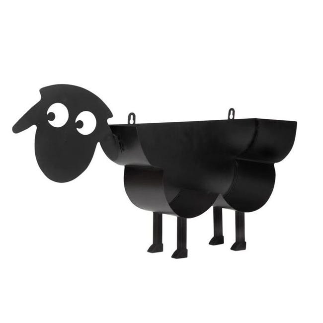 Porte-papier toilette en forme de mouton - Noir - Fixation murale amusante  - Décoration animale - Rangement pour 8 rouleaux de papier toilette