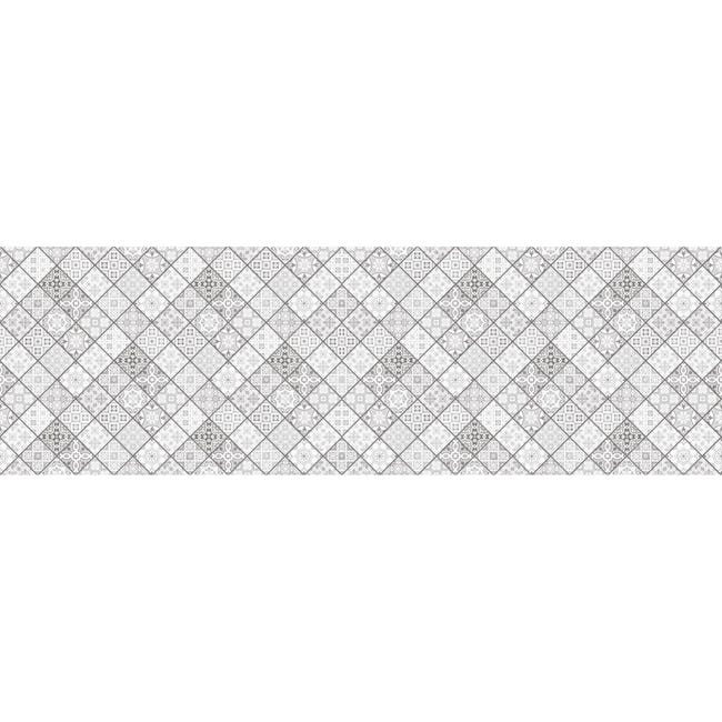 Credencia adhesiva en vinilo ignífugo Ladrillos blancos 260x60 cm