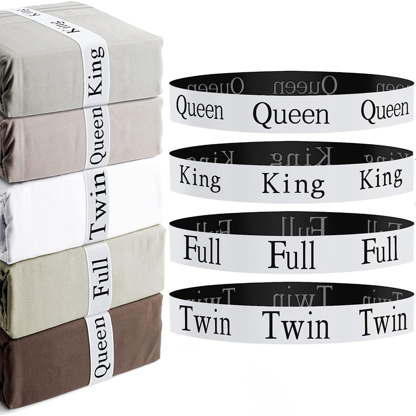 Lot De 8 Draps De Lit Organiseur De Draps Organisation De Placard King Twin  Full Queen Sangles Élastiques Pour Draps De Lit Bandes De Literie