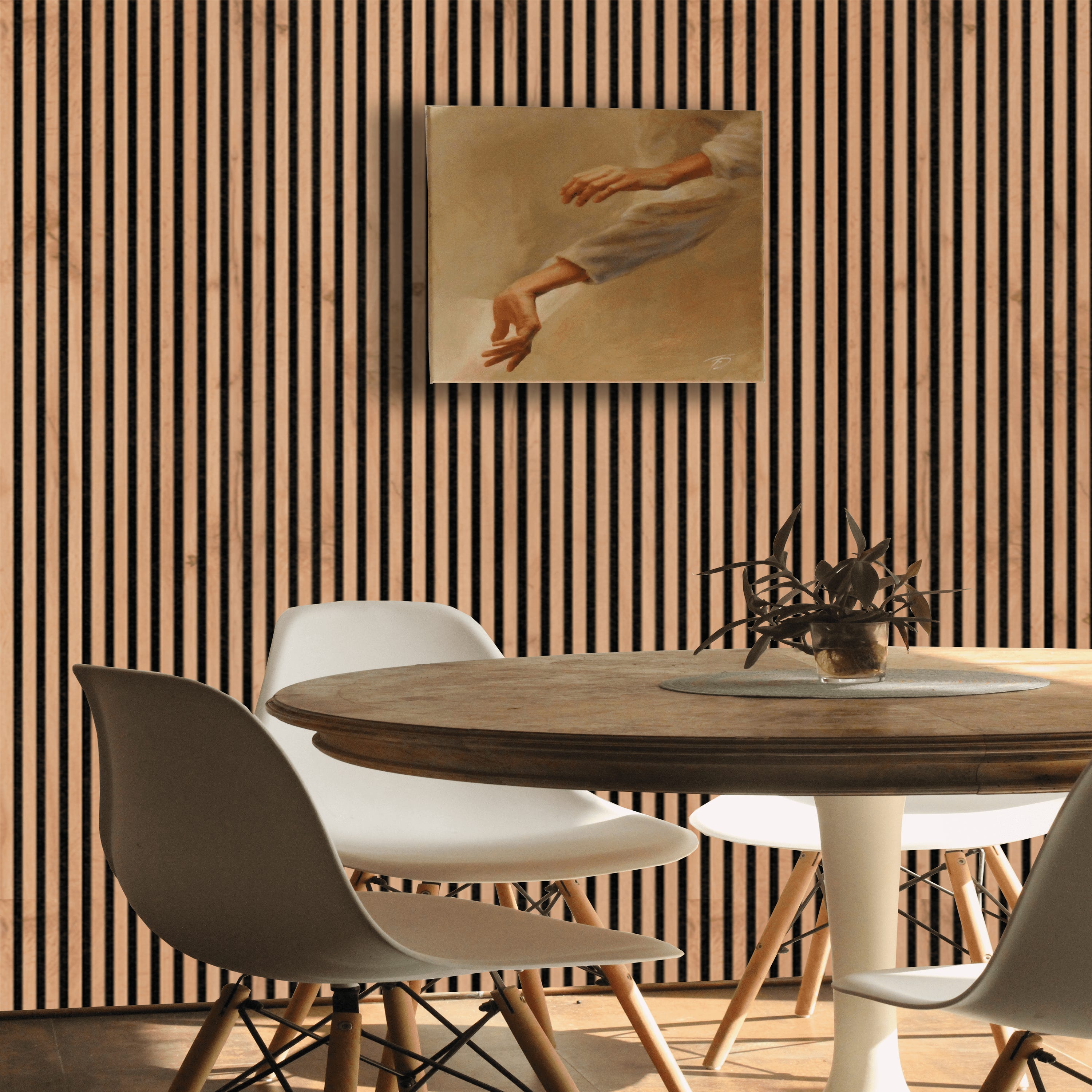 Panneaux muraux acoustiques décoratifs PRO en chêne rustique de Nordic  Acoustics en 240x60cm