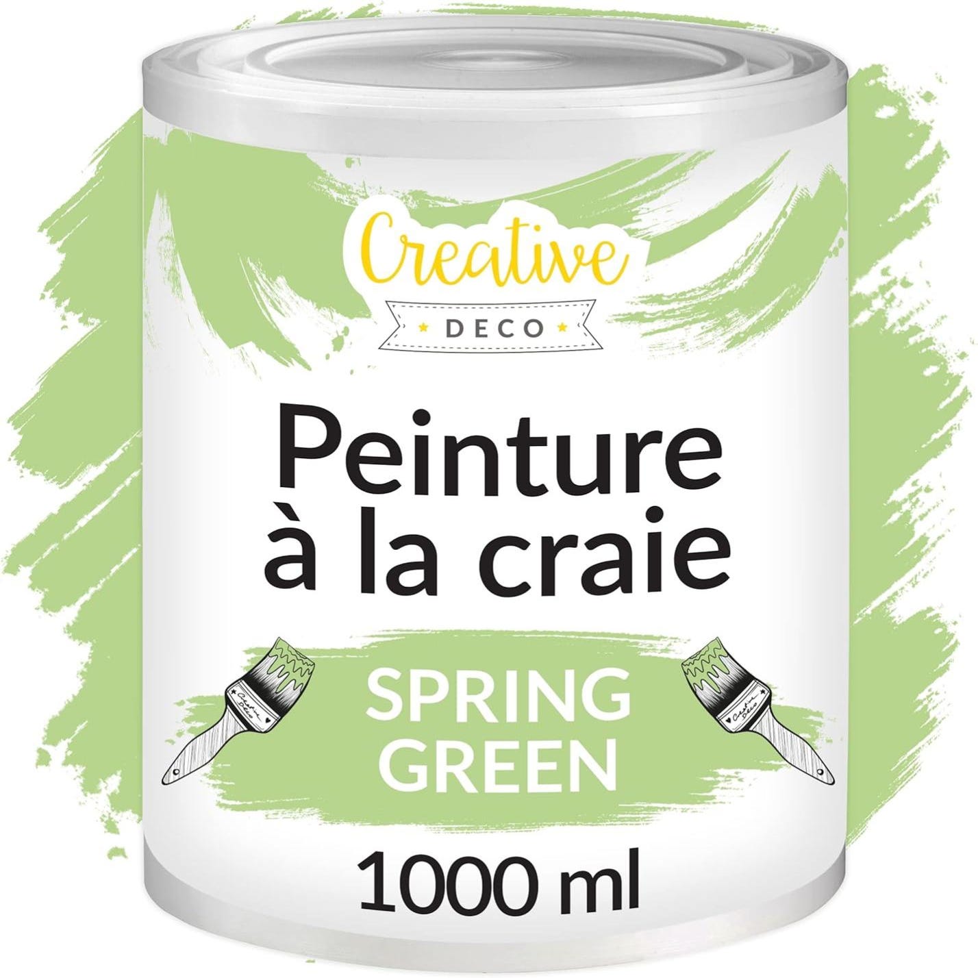 Creative Deco 1L Verde Hierbas Pintura a la Tiza para Muebles Chalk Paint  para Madera Mate y Lavable sin Lijar, Renovación Decoración Manualidades