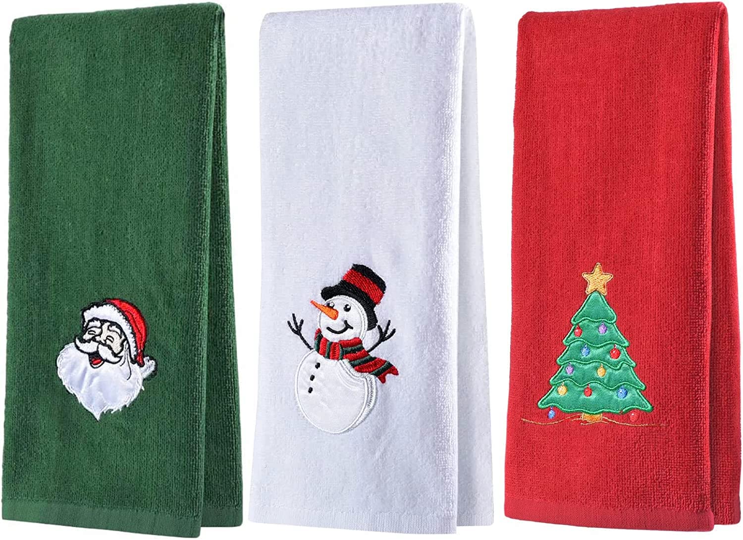 Juego de toallas de mano de Feliz Navidad, 100% algodón suave, relleno de  cesta, (12 x 20 pulgadas), toallas de mano decorativas empaquetadas de