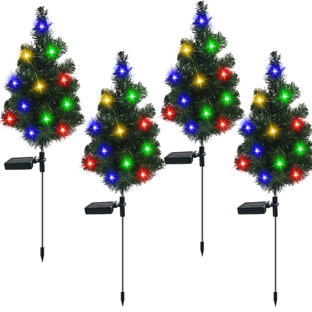 Guirlandes Solaires Sur Piquets Pour Noël - Lot De 6, étanches IP44, Automatiques Jour/nuit, Hauteur 47 Cm | Décoration Jardin, Allée, Terrasse, Halloween